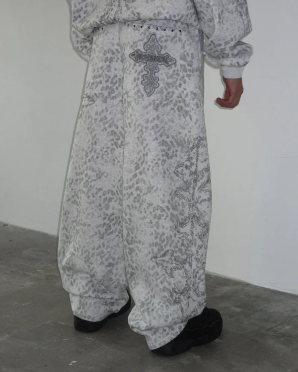 Named Collective Feral Studded Light Leopard Sweatpants