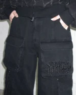 Named Collective Ghost 10 Pocket Black Cargos