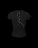 Named Collective Ghost Lace Up Corset Baby Black Tee