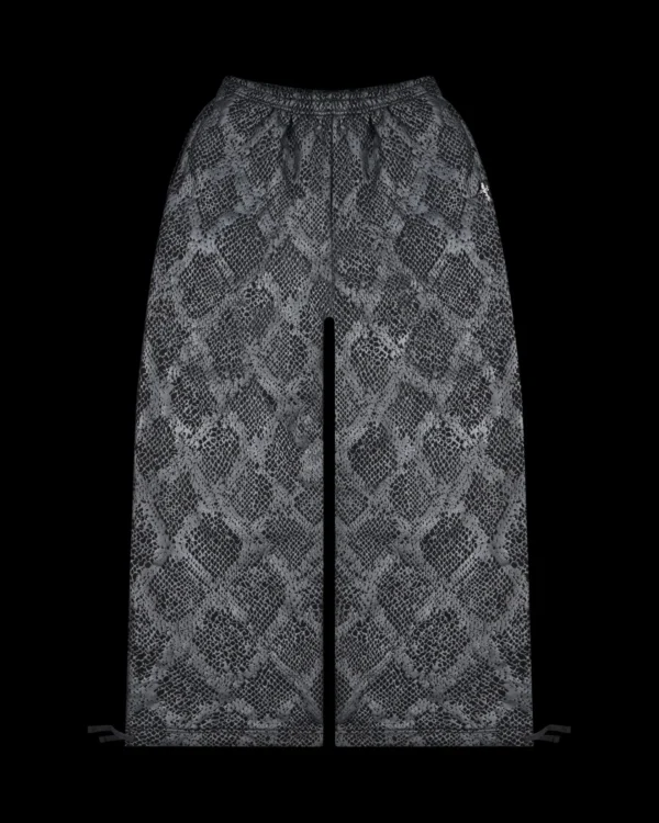 Named Collective Nocturnal Snakeskin Textured Sweatpants Black