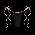 Named Collective Princ355 Lace Ruffle Black Bikini Bottoms