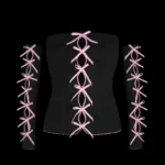 Named Collective Princ355 Ribbon Three-piece Set Black Tube Top