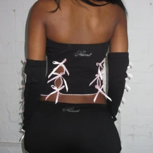Named Collective Princ355 Ribbon Three-piece Set Black Tube Top
