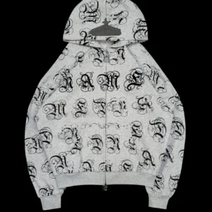 Named Collective Signature Grey Marl Hoodie