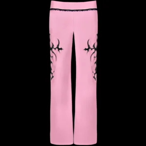 Named Collective Sinner Lace Cut Out Baby Pink Pants