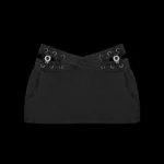 Named Collective Vendetta Lace Up Micro Skirt Black