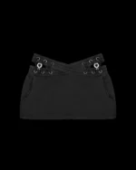 Named Collective Vendetta Lace Up Micro Skirt Black
