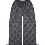 Nocturnal Snakeskin Textured Oversized Sweatpants Black