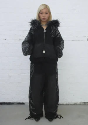 fallen-faux-fur-rhinestone-zip-hoodie-washed-black-detachable-fur