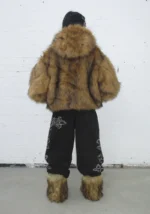 Feral Faux Fur Reversible Bomber Jacket Camo And Natural-3