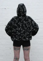 Heist Rhinestone Safety Pin Black Tracksuit-3
