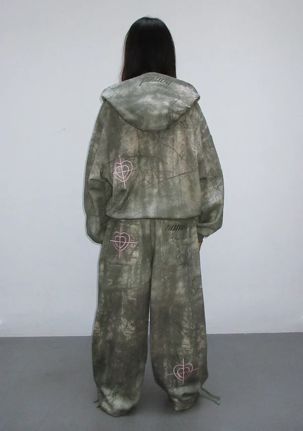 Lovestruck Rhinestone ZIP Camo Tracksuit-2