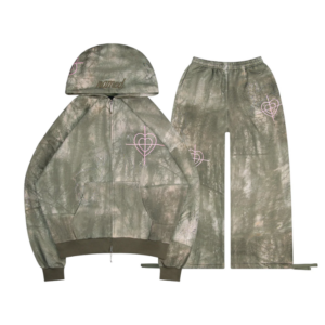 Lovestruck Rhinestone ZIP Camo Tracksuit