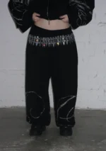 Enemy-Rhinestone-Crop-Zip-Black-Tracksuit-3