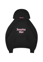 Accepting Tips Rhinestone Pullover Hoodie Black