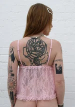 Allure Sheer Lace Cami Top Baby Pink-3