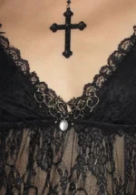 Allure Sheer Lace Cami Top Black-3