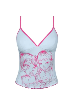 BFF Fitted Cami Top Baby Blue-1