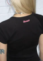 Bad Decisions Rhinestone Baby Tee Black-4