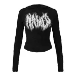 Bittersweet Fluffy Knit Hoodie Black