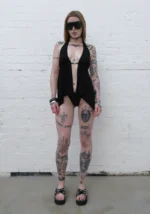 Charisma Charm Backless Halterneck Top Black-2