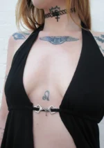 Charisma Charm Backless Halterneck Top Black-4