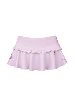 Charm Rhinestone Micro Swim Skirt Baby Pink