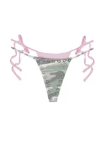 Collide Double Layer Thong Bikini Bottoms Camo