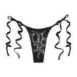 Crash Rhinestone Bikini Bottoms Black