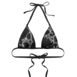 Crash Rhinestone Bikini Top Black