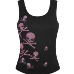 Cryptic Rhinestone Tank Top Black