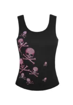 Cryptic Rhinestone Tank Top Black