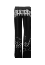 Enemy Rhinestone Velour Sweatpants Black-5