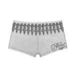 Enemy Studded Micro Hotpant Shorts Grey Marl