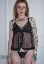 Envy Hardware Charm Mesh G-string (2 Pack) Charcoal-1