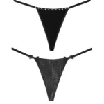 Envy Hardware Charm Mesh G-string (2 Pack) Charcoal