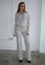 Envy Sculpt Stretch Tie Hoodie Mist Grey-4