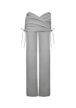 Envy Sculpt Stretch Two Piece Skirt Trouser Set Mist Grey