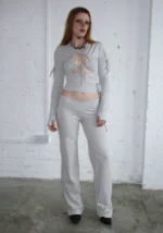 Envy Sculpt Stretch Two Piece Skirt Trouser Set Mist Grey-5