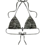 Faithful Studded Triangle Bikini Top Camo