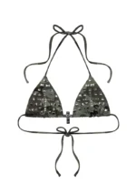 Faithful Studded Triangle Bikini Top Camo