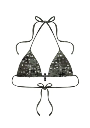 Faithful Studded Triangle Bikini Top Camo