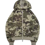 Faithful Studded ZIP Hoodie Camo