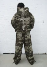 Faithful Studded ZIP Hoodie Camo-2