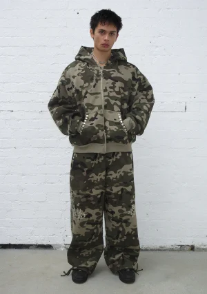 Faithful Studded ZIP Hoodie Camo-5