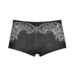 Fallen Rhinestone Micro Hotpant Shorts Washed Black