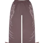 Fallen Rhinestone Oversized Sweatpants Brown