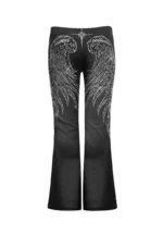 Fallen Rhinestone Sculpt Pants Washed Black-1