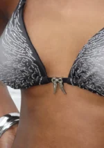 Fallen Rhinestone Triangle Bikini Top Washed Black-3