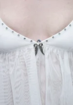 Fallen Sheer Mesh Wings Cami Top White-4